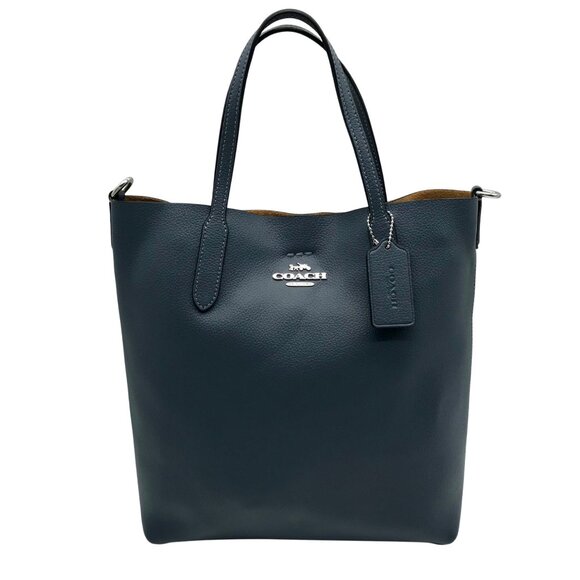 Coach Blue Leather Thea Tote Bag - Picture 1 of 11